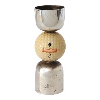 Mid 20th Century Gucci Penfold Golf Ball Double Cocktail Jigger For Sale