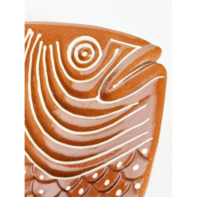 Gold Fish-Shaped Ceramic Dish, France, 1970 For Sale - Image 8 of 15