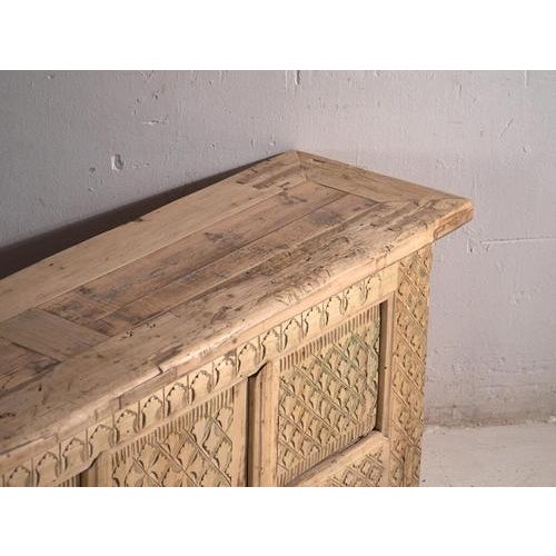 Low Antique Carved Fir Sideboard, China, 1900 For Sale - Image 3 of 15