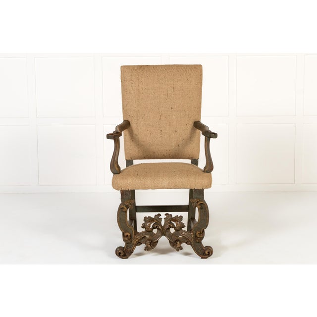 Wood 17th Century Italian Armchair For Sale - Image 7 of 7