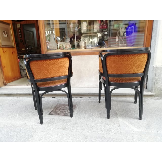 Model 716 Armchairs by Gustav Siegel for J. & J. Kohn, Austria, 1914, Set of 2 For Sale - Image 6 of 18