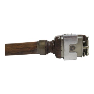 The Clark Lift Arm Lighter Fraternity Crest Antique Gadget Cane Walking Stick For Sale