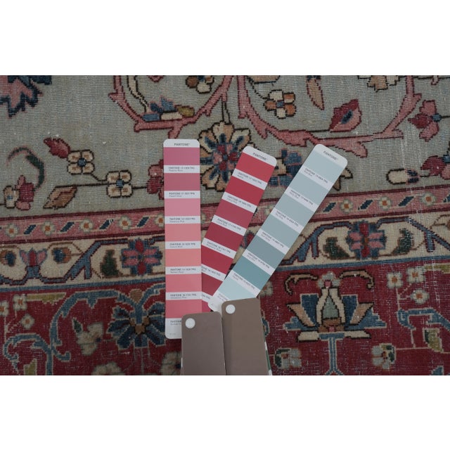 Early 20th Century Floral Turkish Rug 6'11'' X 9'7'' For Sale - Image 12 of 13