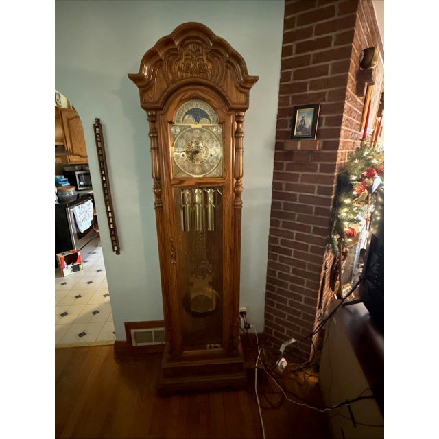 The Grandfather Clock by Sligh with Chimes is an unique piece with a mechanical movement, housed in a traditional...