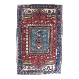 Fine Antique Kazak Wool Rug 5'1" X 7’11" For Sale