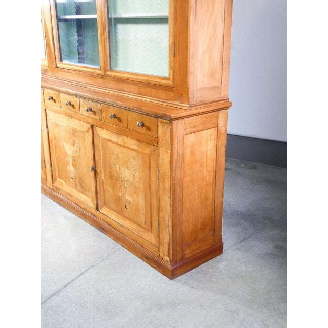 Large Cherry Pharmacy Cabinet, 1800s For Sale - Image 11 of 14