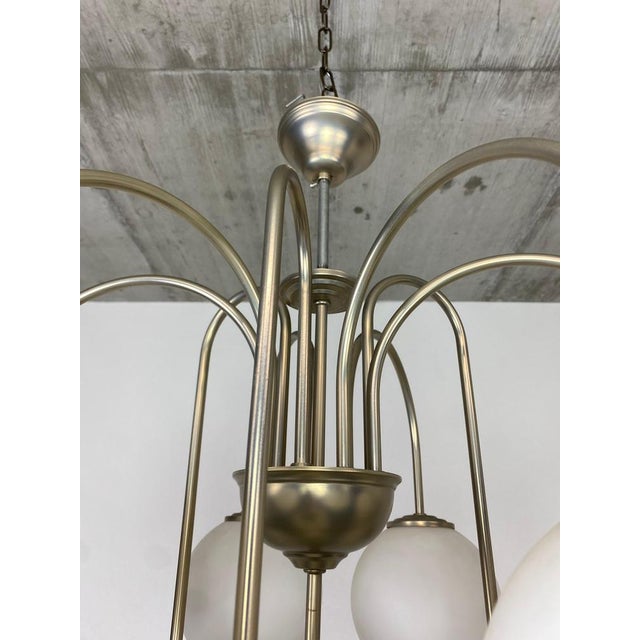 Sputnik Chandelier attributed to Jaroslav Bejvl for Kamenický Šenov, 1940s For Sale - Image 6 of 8