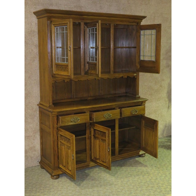 1970s Jacobean Ethan Allen Tudor Style Two Piece China Chairish