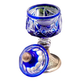 Cut Glass Candy Box For Sale