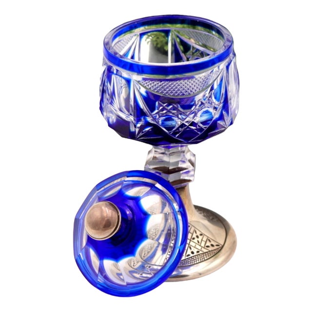 Cut Glass Candy Box For Sale