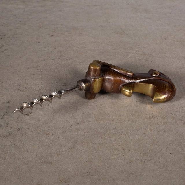 Mid-Century Modern Richard Rohac Solid Bronze Wine Opener Bottle Opener c.1950 For Sale - Image 3 of 5
