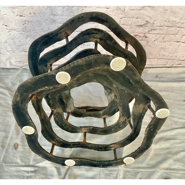 Silas Seandel Hand-Welded Steel Coffee Table With Glass Top For Sale - Image 12 of 13