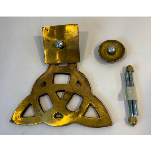 1980s Brass Asian Door Knocker For Sale - Image 5 of 5