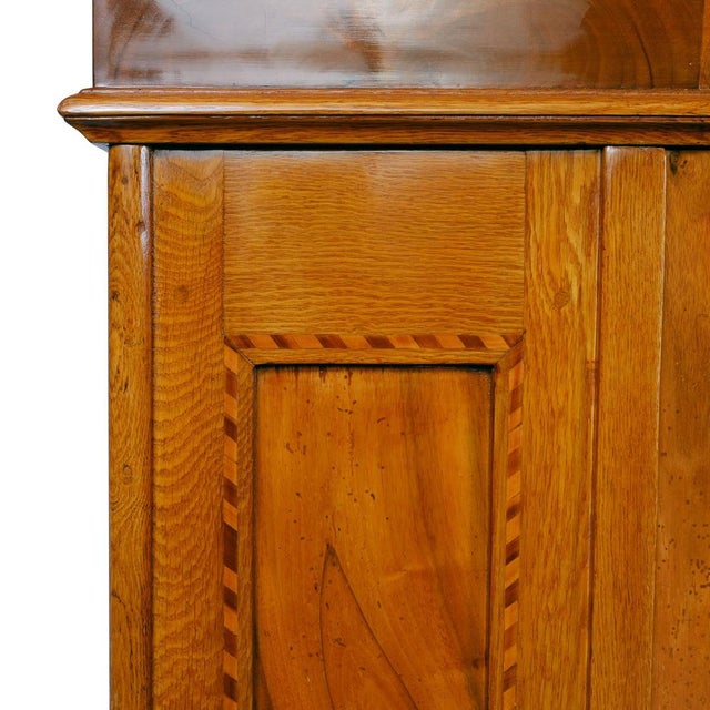 Wood Hallway Wardrobe in Walnut and Oak, 1800s For Sale - Image 7 of 12