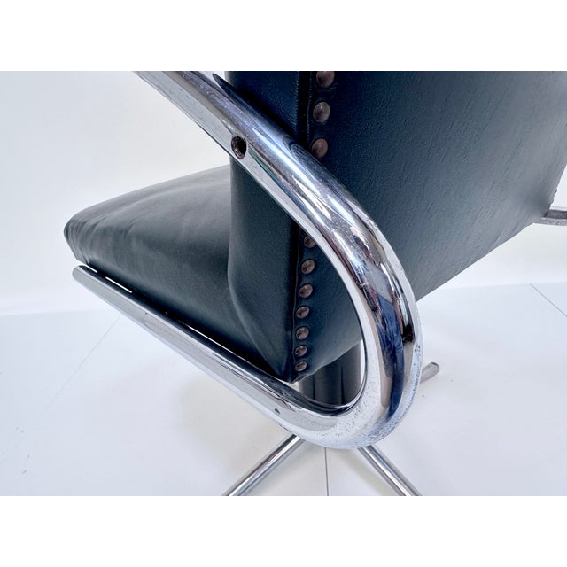 Early Steel Tube Swivel Desk Chair with Tilt from Mauser Werke Waldeck, Germany, 1930s For Sale - Image 18 of 18
