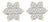 2.80 Carat 7 Diamond Floral Cluster Flower Stud Earrings in 14 Karat Yellow Gold For Sale
