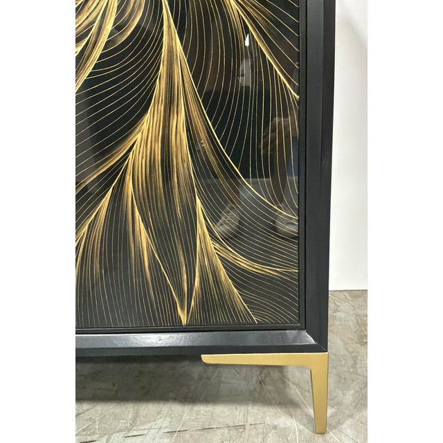 Hooker Modern Black and Gold Willow Hall Chest For Sale In Atlanta - Image 6 of 6