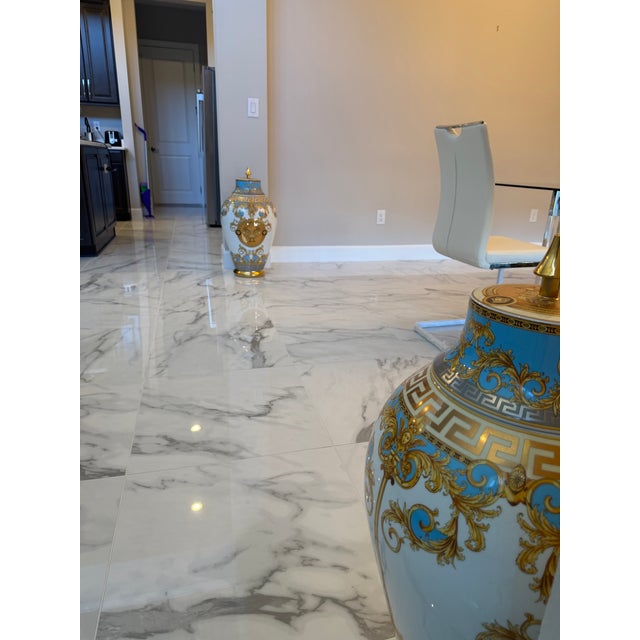 Ceramic Versace Prestige Gala Bleu Decklevase 76 Cm For Sale - Image 7 of 7