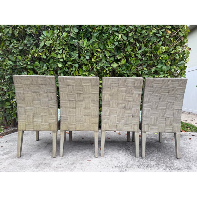 Braxton Culler Braxton Culler Chart House Dining Chairs With Woven Rattan Backs, Set of 4 For Sale - Image 4 of 17