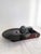 Antique Thorens Excelda portable gramophone, manufactured in Switzerland in the 1930s. Presented in a red enamelled metal...