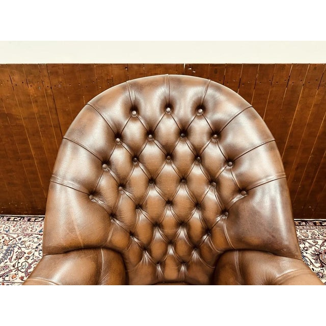 English Chesterfield Director Chair For Sale - Image 5 of 8