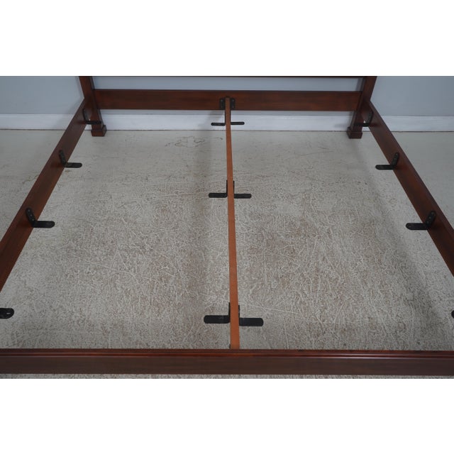 Henkel Harris Model 160 Cherry King Size Poster Bed For Sale In Philadelphia - Image 6 of 16