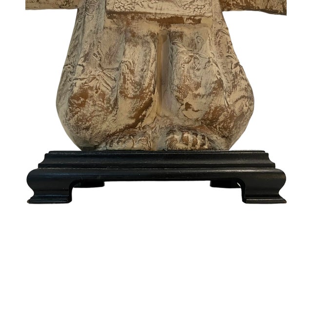 Ceramic Large Japanese Samurai Sculpture by Austin Productions, “The Uesugi” 1981, 24" Tall For Sale - Image 7 of 13