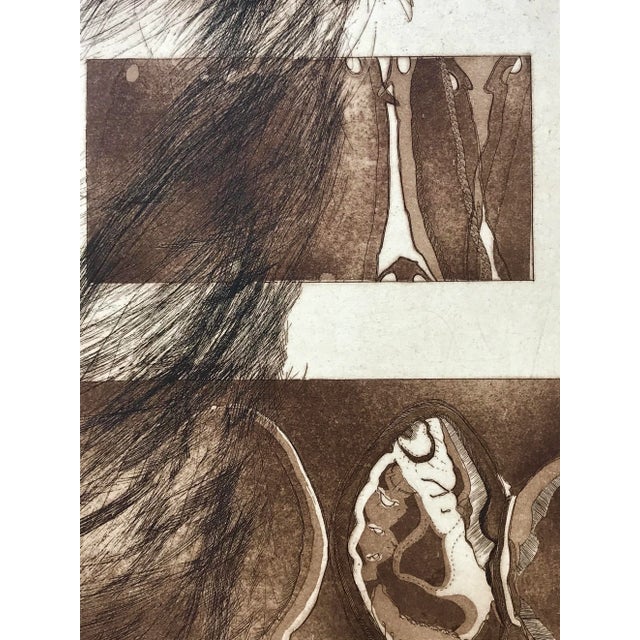 Modernist Abstract Etching by John Bond Artist Proof For Sale - Image 4 of 7