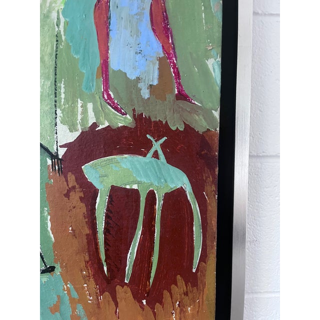 Mexican Vintage Oil Painting by Cesar Nùnez For Sale - Image 3 of 9