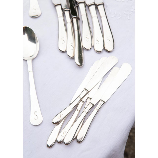 Swedish Cutlery Set Svensk Initial S from Gab, 1940s, Set of 88 For Sale - Image 7 of 12