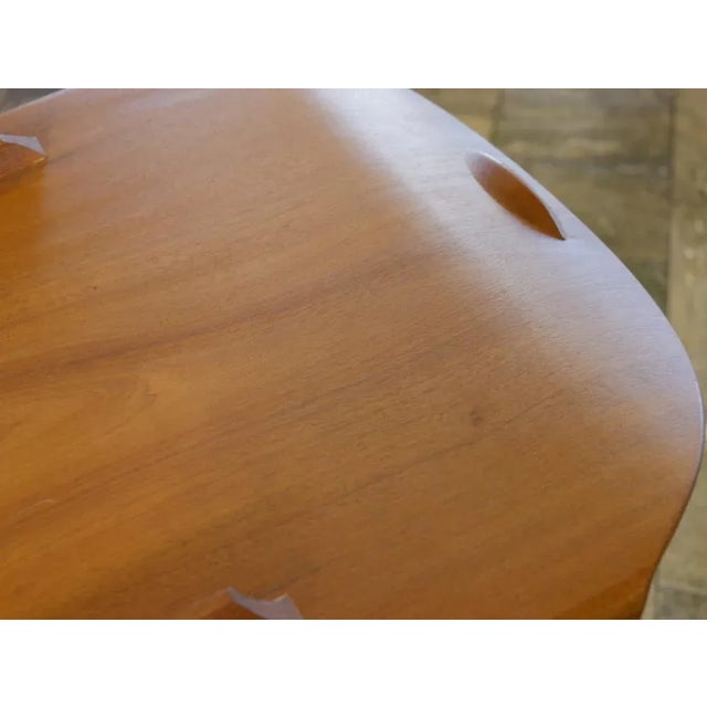 Here is a practical tray table in teak with a folding stand. In addition, with a very tray with generous dimensions and...