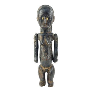 Early 20th Century Fang Standing Wood Figure with Movable Arms Gabon For Sale