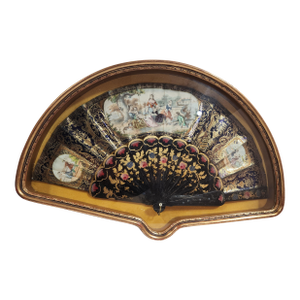 Antique 19th Century Lady's Fan Framed and Mounted