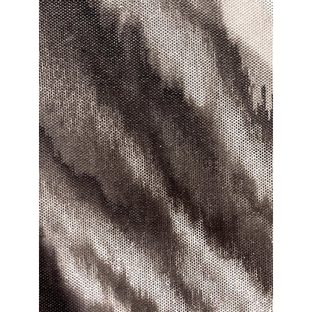 Fog Rising by Sara Melzer | Ink on Canvas Abstract depiction of fog in a muted landscape. For Sale - Image 4 of 5