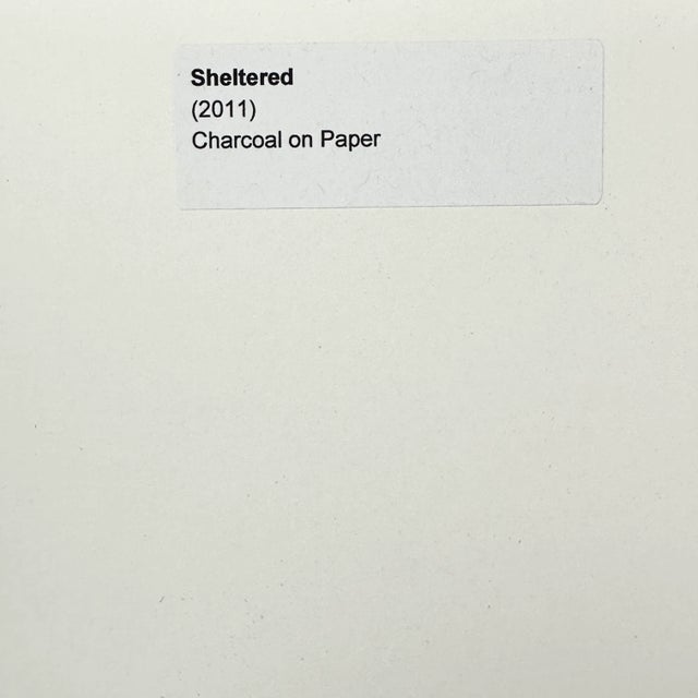 Postmodern Vintage Abstract Postmodernist Charcoal on Paper, Matted/Anni Albers/Josef Albers For Sale - Image 3 of 4