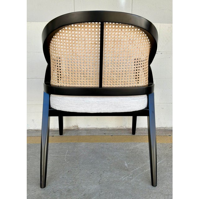 Organic Modern Cane Dining Chairs Set of 4 For Sale - Image 4 of 8