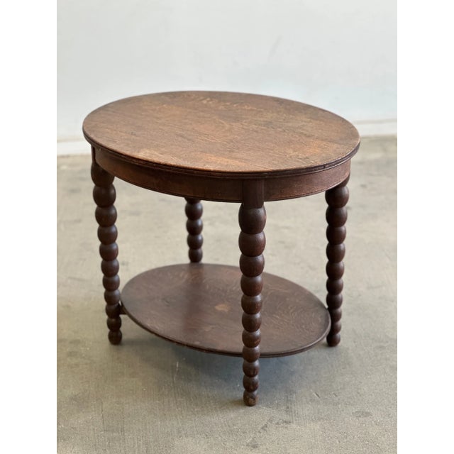 Art Deco Vintage Bobbin Leg Side Table For Sale - Image 3 of 12