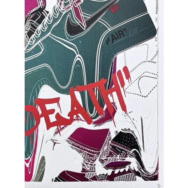 Pop Art Death Nyc - Green Nike - Limited Edition With Certificate For Sale - Image 3 of 5