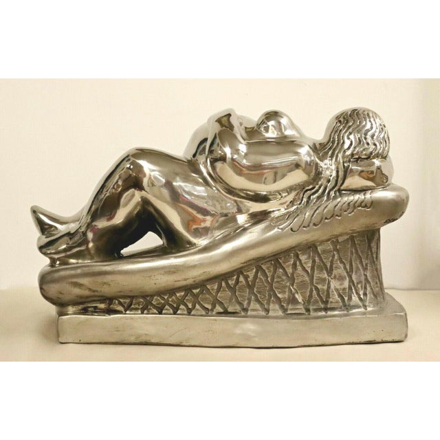 Metal Contemporary Stainless Steel Little Goddess Table Sculpture by Jerry Soble 1990s For Sale - Image 7 of 10