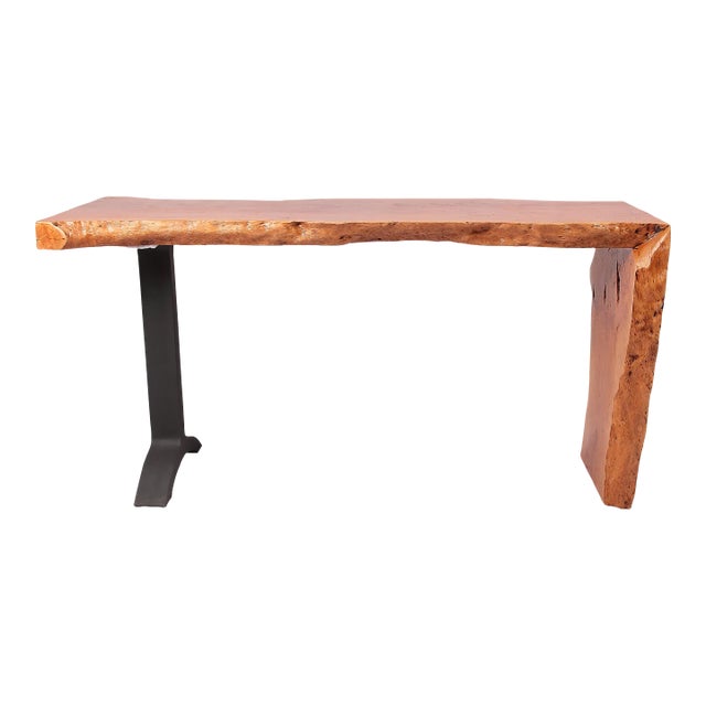 Living Edge Water Fall Console Table 56 For Sale
