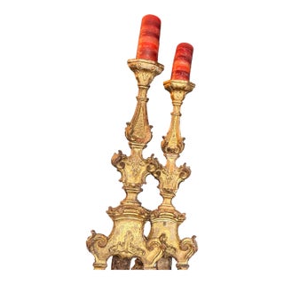 19th Cent Alter Candlelabra Torchieres For Sale