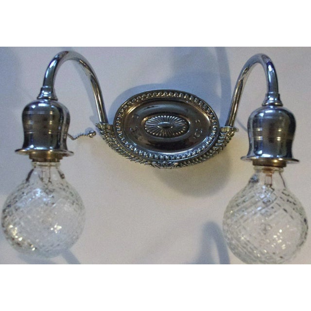 Art Deco 1920s Authentic Signed Art Deco Period Nickel Plate E. F. Caldwell Sconces - a Pair For Sale - Image 3 of 8