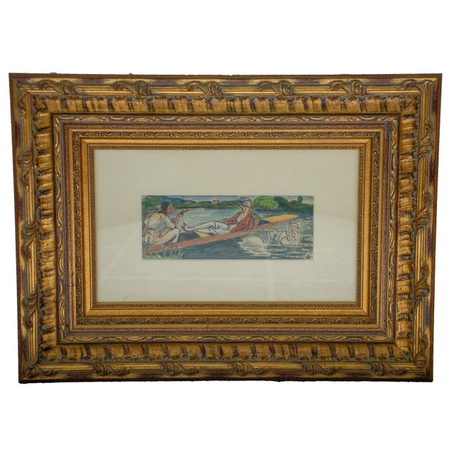 Boating on the River Thames is a 1918 watercolor and ink by Ludovic-Rodo Pissarro (1878-1952), the eldest son of...