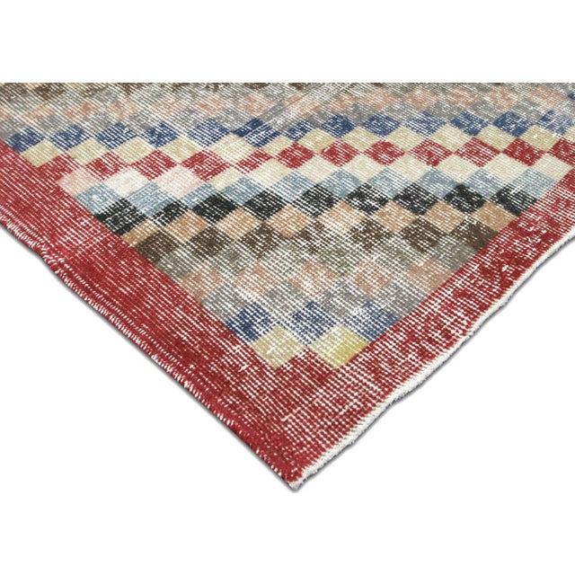 Mid-Century Modern 1960s Turkish Mid-Century-Modern Rug For Sale - Image 3 of 5