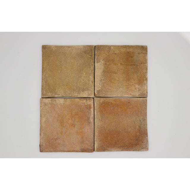 19th Century Set of Four Tiles Blue & White Floral, Portuguese For Sale - Image 10 of 14