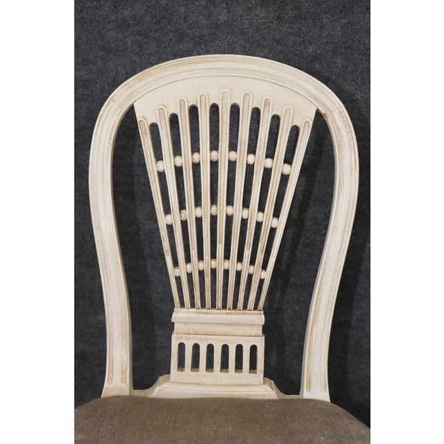 Set of 10 Maison Jansen Balloon Back Paint Decorated Distressed Dining Chairs For Sale - Image 14 of 18