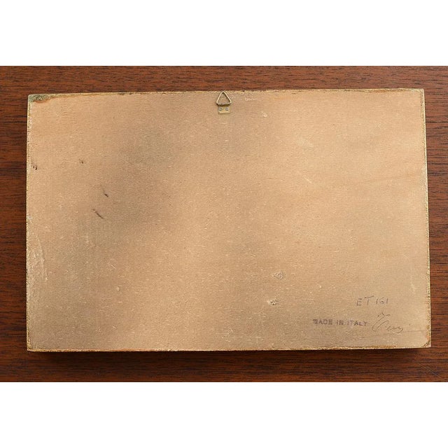 Metal Mid Century Italian Ceramic Children Choir Wall Plaque For Sale - Image 7 of 8