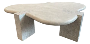 1980s Vintage in the Manner of Maitland Smith Biomorphic Tessellated Stone Coffee Table