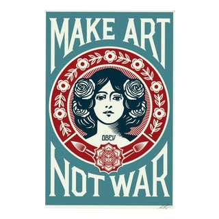 Shepard Fairey, Make Art Not War, Lithograph For Sale