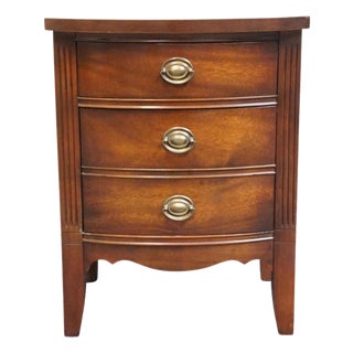 Dixie Furniture Solid Mahogany Traditional Duncan Phyfe Style 20" Two Drawer Nightstand 965 For Sale
